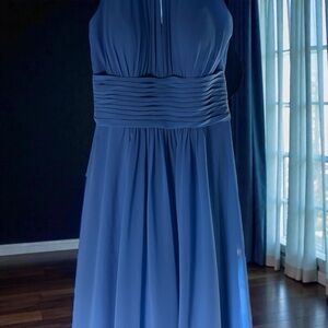 Azazie Blue Maxi Dress